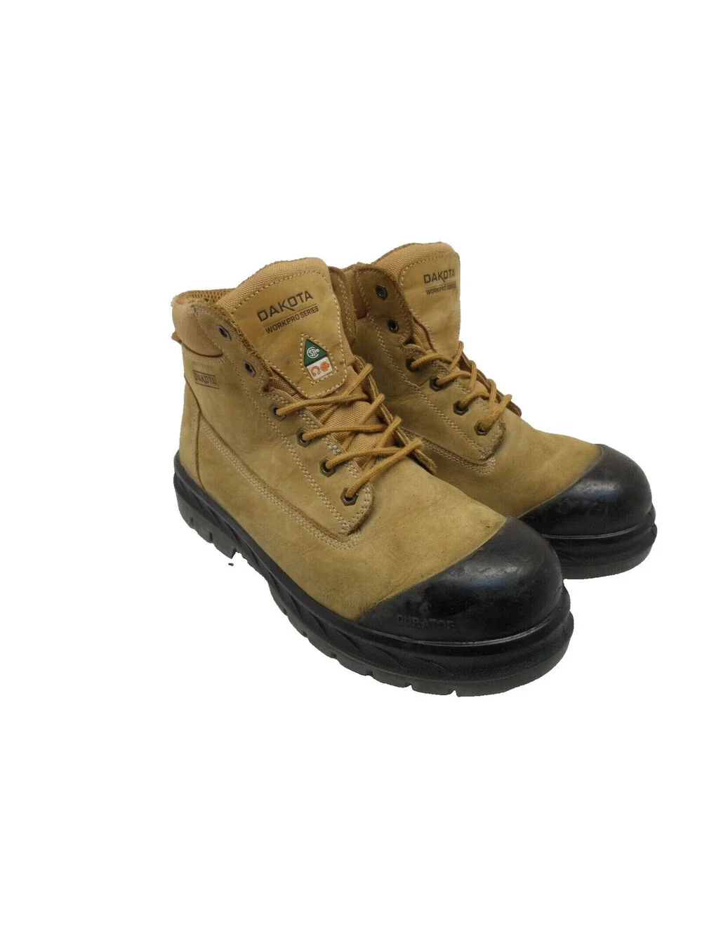 Dakota Men's 6'' 6518 Steel Toe Steel Plate Safety Work Boots Tan Size 12M